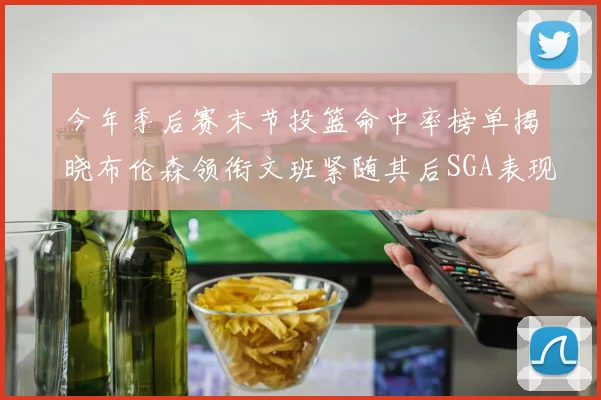 今年季后赛末节投篮命中率榜单揭晓布伦森领衔文班紧随其后SGA表现不俗